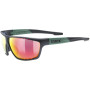 Occhiali da sole Uvex Sportstyle 706 verde/nero Black Moss Mat / Mirror Red