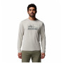 Maglietta da uomo Columbia Parsons Point™ Ls Graphic Tee beige Dark Stone Heather Framed Peakscape