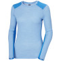 Maglietta sportiva da donna Helly Hansen W Lifa Merino Midweight Crew azzurro Bright Blue