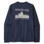 Maglietta da uomo Patagonia M's L/S MW Hut Tripper Skyline T-Shirt