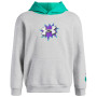 Maglietta sportiva per bambini Under Armour UA B Rival FLC Graphics Hd Mod Gray Light Heather grigio chiaro Mod Gray Light Heather / Geode Green / White