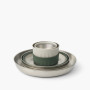 Set di stoviglie Sea to Summit Detour Stainless Steel Collapsible Dinnerware Set 6 Piece