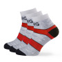 Calzini da donna Warg Trail Low Wool 3-pack grigio/rosso SvSedaCernoRedCerna