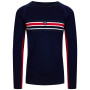 Maglietta funzionale da uomo Dale of Norway Aksla Masculine Baselayer Crew neck blu scuro Navy Red OffWhite