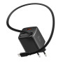 Adattatore Swissten SlideCharge Gan 45W, 1X USB-A 18W + kabel USB-C 0,75 m