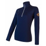 Felpa da donna Sensor Merino Upper krátký zip blu scuro DeepBlue