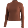 Maglietta sportiva da donna Smartwool Women's Active Merino Movement Mock Neck mattone Burnt Sienna