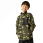 Felpa sportiva per bambini Regatta Junior Frankie Warm Fleece Bark Green Camo