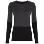 Maglietta sportiva da donna Icebreaker Women Merino 200 Oasis+ LS Crewe nero Blk/Jtht/Und/Cb