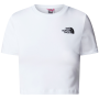 Maglietta da donna The North Face Essential Cropped Slim Short Sleeve Tee bianco TNF WHITE