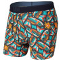 Boxer Saxx Quest Boxer Brief Fly blu/arancio MultiFishAreFly