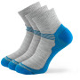 Calze Zulu Merino Lite Men 3 pack grigio/blu