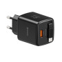 Adattatore Swissten SlideCharge Gan 45W, 1X USB-A 18W + kabel USB-C 0,75 m