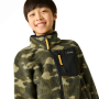 Felpa sportiva per bambini Regatta Junior Frankie Warm Fleece Bark Green Camo