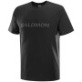 Maglietta da uomo Salomon Logo SS TEE M nero Deep Black