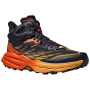 Scarpe da uomo Hoka M Speedgoat 5 Mid Gtx blu/arancio Blue Graphite / Amber Yellow