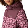 Giacca invernale per bambini Regatta Lofthouse Fig/Violet Leopard