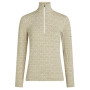 Maglietta sportiva da donna Icebreaker Women M 260 Tech Vertex LS HZ AlpGeo beige/bianco Undyed/Cumin/J