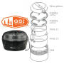 Set di stoviglie GSI Outdoors Glacier Stainless Base Camper Medium