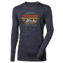 Maglietta funzionale da uomo Progress Loki "Landscape" grigio šedý melír