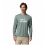 Maglietta da uomo Columbia Parsons Point™ Ls Graphic Tee verde chiaro Sedona Sage Heather Framed Peakscape