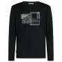 Maglietta da uomo Icebreaker Men Merino 150 Tech Lite LS Tee Peak Balance nero Black