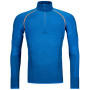 Felpa funzionale da uomo Ortovox 230 Competition Zip Neck blu JustBlue
