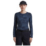 Maglietta sportiva da donna Icebreaker Women M 200 Oasis LS Crewe Moss BloomAOP