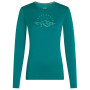 Maglietta sportiva da donna Icebreaker Women Merino 200 Oasis LS Crewe Sunrise Summit turchese Tidal Teal