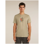 Maglietta funzionale da uomo Icebreaker Merino 150 Tech Lite SS Tee Bear Catch beige FLAGSTONE
