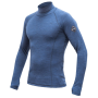 Maglietta funzionale da uomo Sensor Merino Bold Roll Neck dl.rukáv blu Cool Blue