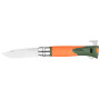 Coltello Opinel VRI N°12 Inox Explore s odstraňovačem klíšťat arancione