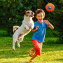 Giocattolo per cane Nerf Dog X-Weave Soccer Squeak Ball 12,5 cm