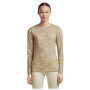 Maglietta sportiva da donna Icebreaker Women M 200 Oasis LS Crewe Moss BloomAOP