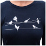 Maglia tecnica da donna a maniche lunghe Sensor Merino Active Songbirds