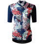 Maglia da ciclismo per donna Dare 2b Cycle Tops blu Bold Shape Print - A5H