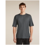 Maglietta funzionale da uomo Icebreaker Merino 150 Tech Lite SS Relaxed Tee grigio scuro OBSIDIAN