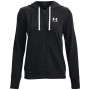 Felpa da donna Under Armour Rival Terry FZ Hoodie nero Black / / White